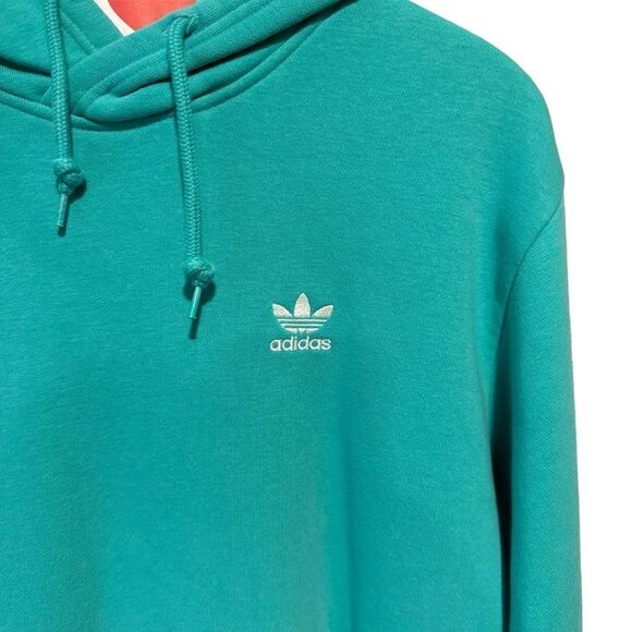 adidas Originals Trefoil Essentials Hoodie Joggers Sweatsuit Set Co-Ord Green - Picture 4 of 13